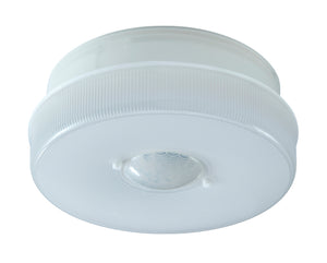 IQ America Battery-Powered LED Motion Sensor Flush Mount Ceiling Light,  7 inch 1150 Lumens, WH