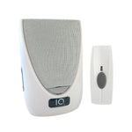 Battery Powered Wireless Portable Door Bell Chime with Visual Alert Kit | 6 Chime Tones | 4 Volume Levels | 1 Button White