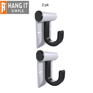 Hang It Simple Wall Mounted Universal Storage Closet Hanger - Adjustable, Durable, Versatile 2" 2PK