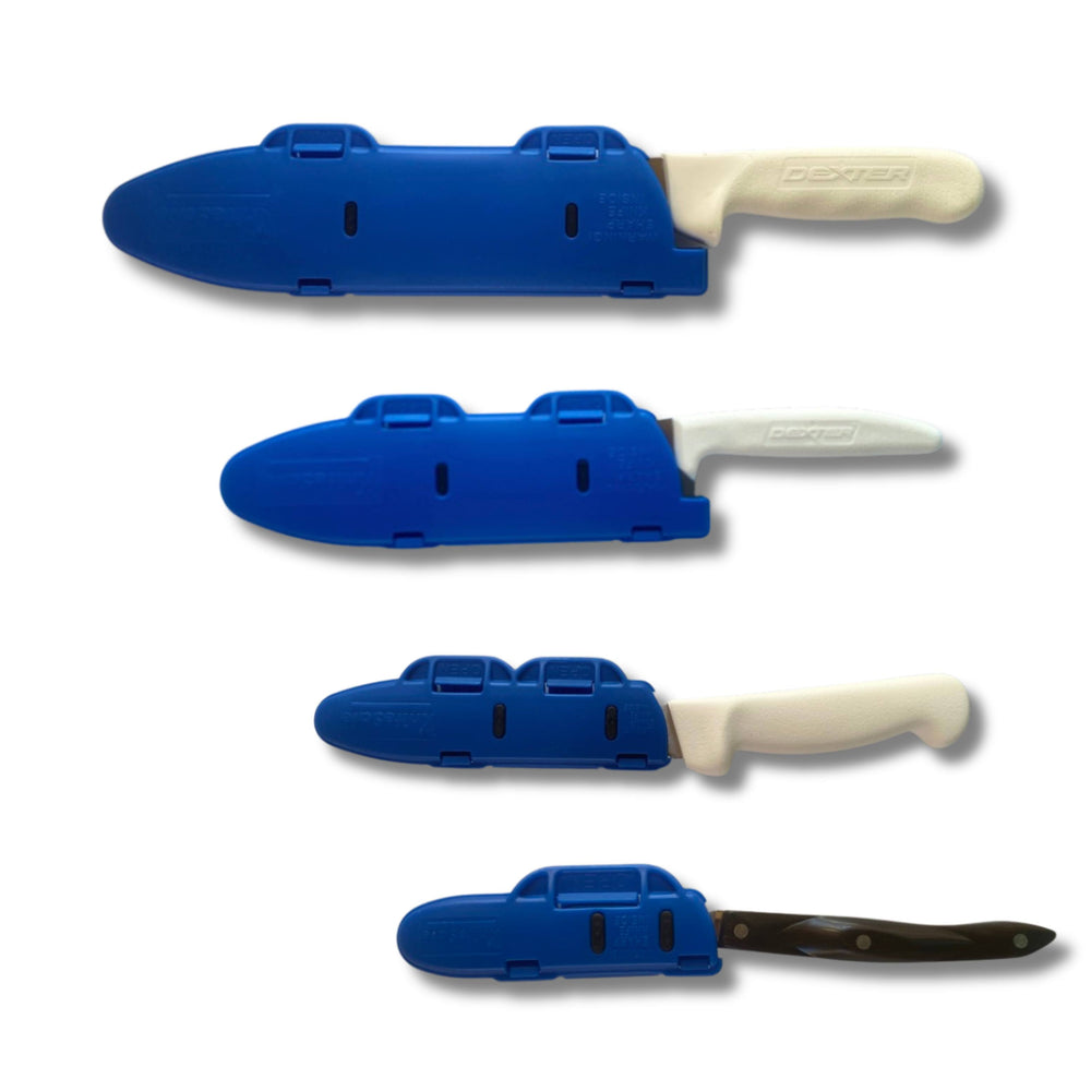 Blade Guard Secure Knife Blade Protection - BPA-Free . . . 4Pk set (4in, 6in, 8in, 10in)