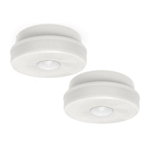 IQ America Battery-Powered LED Motion Sensor Flush Mount Ceiling Light,  7 inch 1150 Lumens, WH