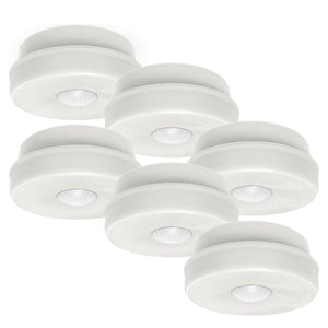 IQ America Battery-Powered LED Motion Sensor Flush Mount Ceiling Light,  7 inch 1150 Lumens, WH