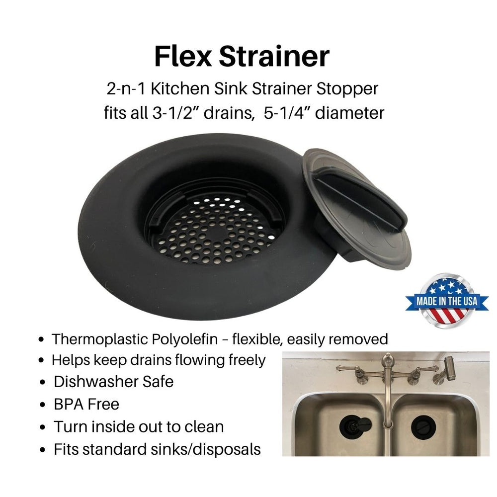 Seatery 4PCS Kitchen Sink Strainer Stopper Kit, Universal Silicone