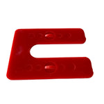 Glazelock Interlocking Shim 4", Square U-shaped Horseshoe Plastic 4"L  x 3"W with 7/8" Slot